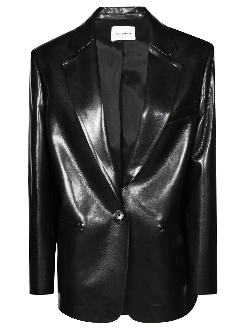 The Andamane Tailored Black Blazer With Classic Lapel And Structured Fit