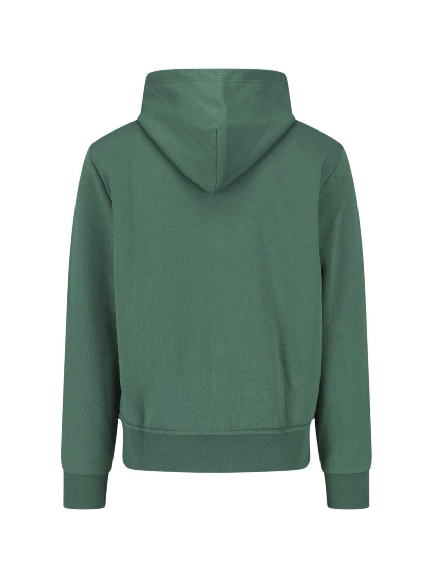Polo Ralph Lauren Zip-Up Hoodie Sweater In Muted Green