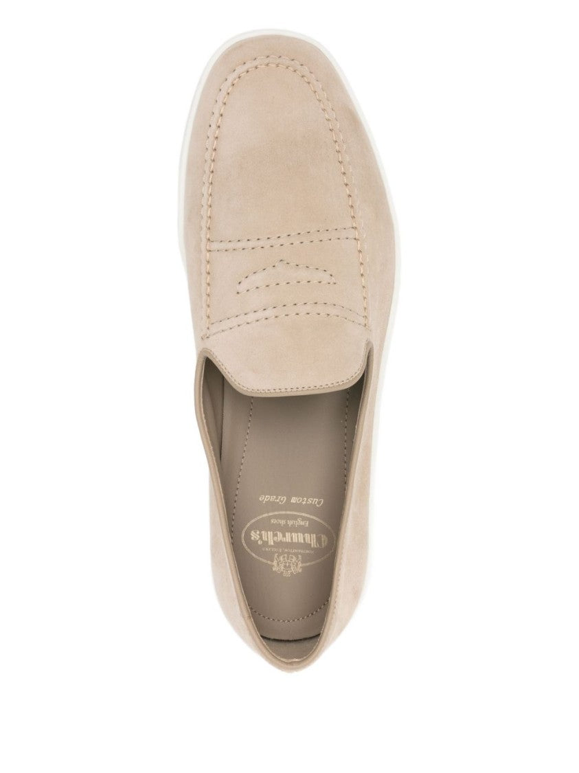 Church's Suede Flat Shoes With Rounded Toe