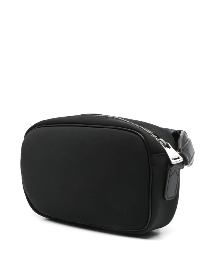 Moncler Minimalist Black Crossbody Bag With Metallic Clasp