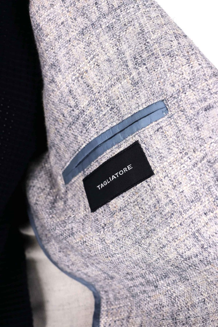 Tagliatore Montecarlo Textured Viscose-Cotton Blazer