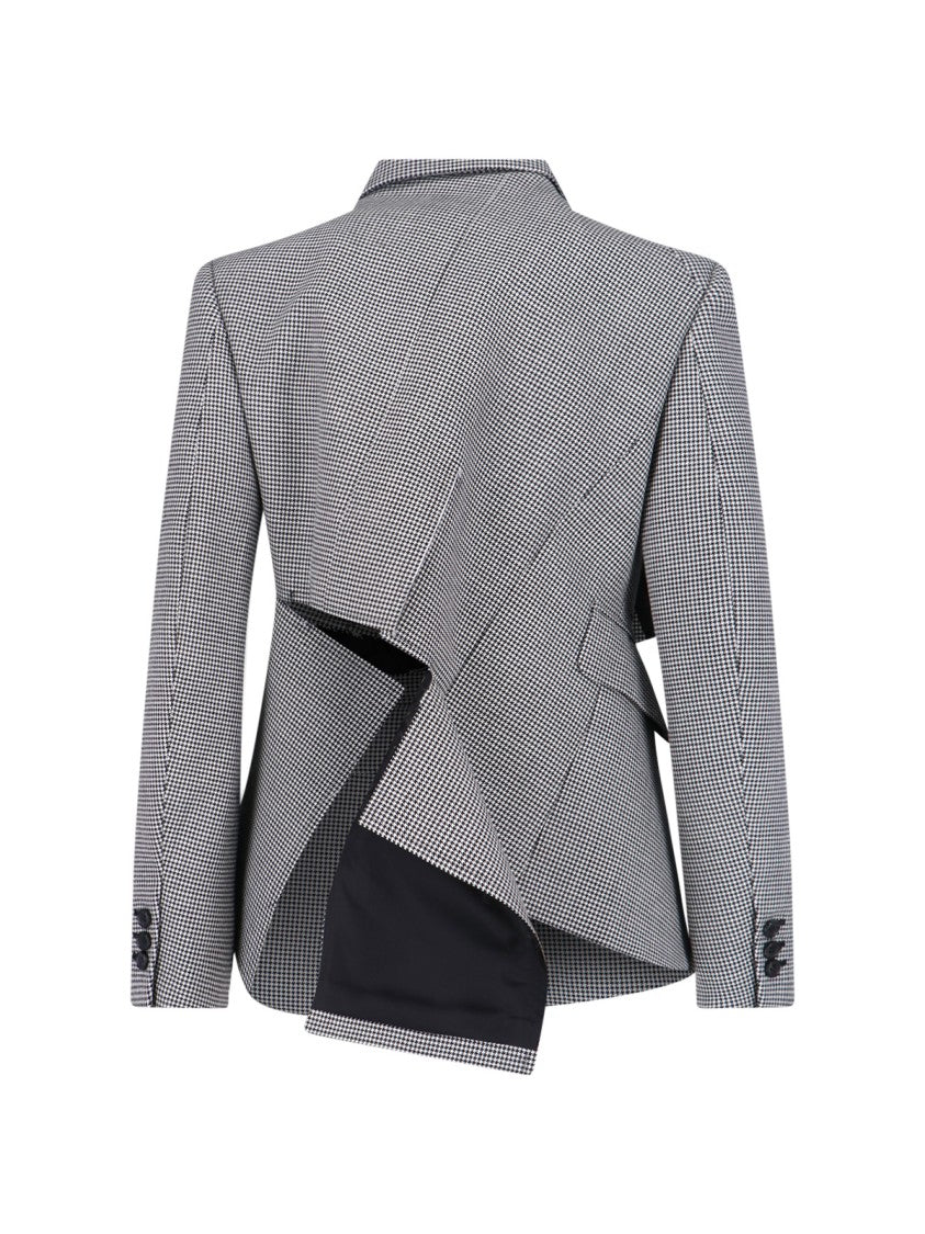 Comme Des Garçons Asymmetric Blazer – Black/White Houndstooth