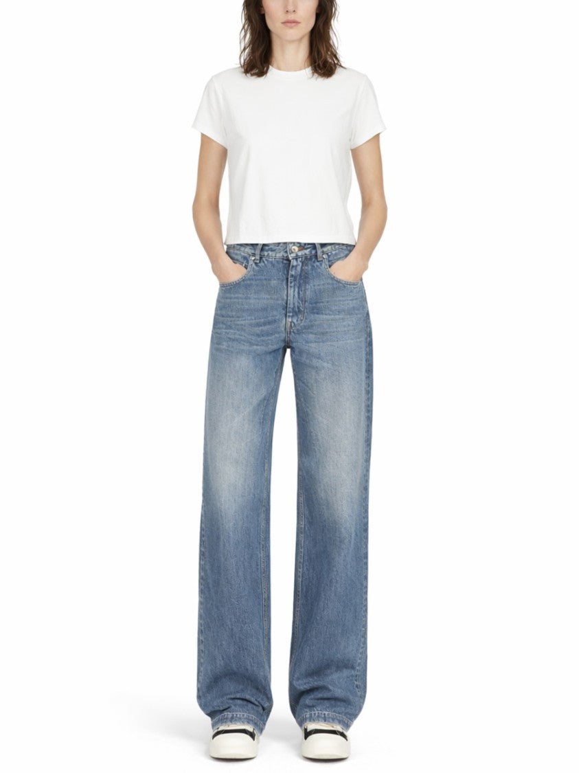 Drkshdw By Rick Owens Neutrals Geth Faded Wide-Leg Jeans