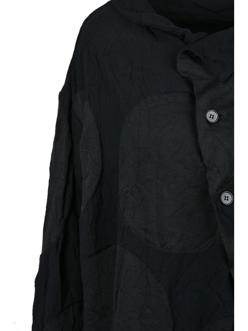Yohji Yamamoto Asymmetric Cardigan - Black