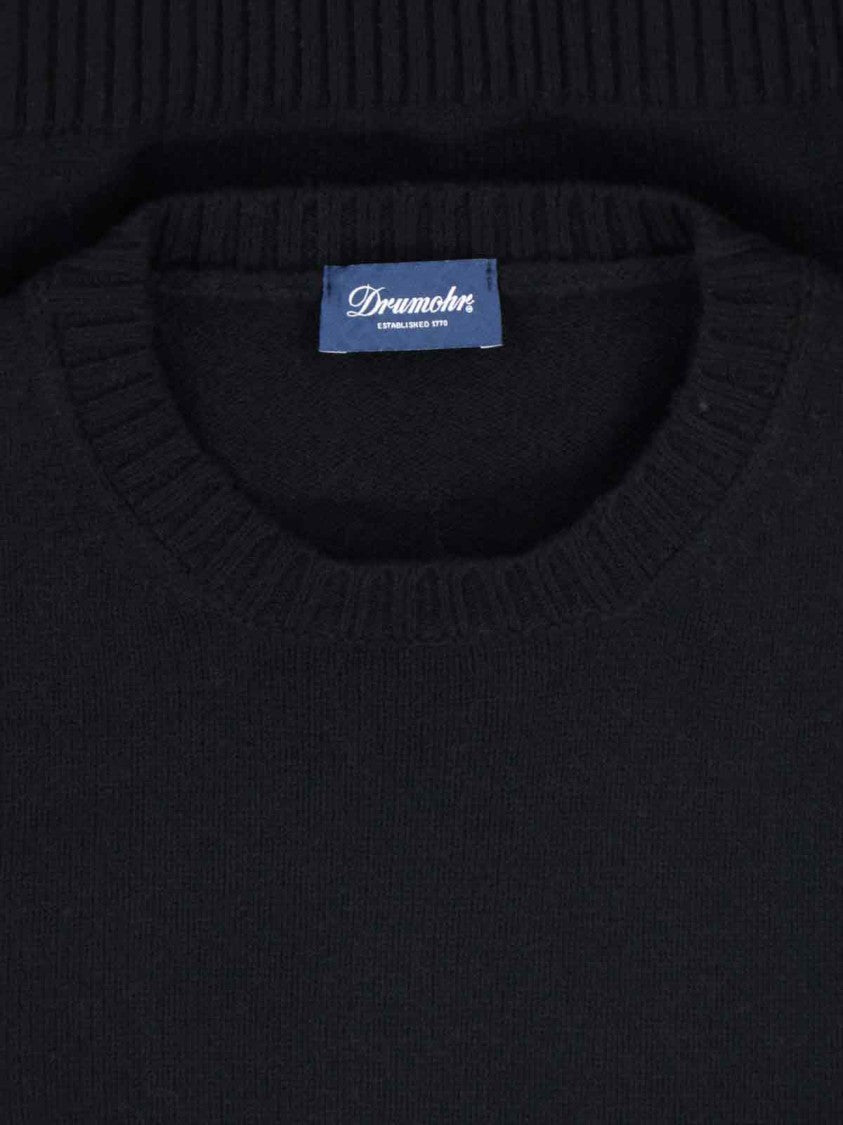 Drumohr Classic Black Sweater With Timeless Design