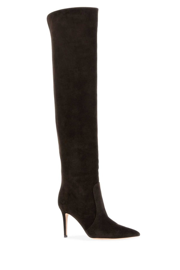 Gianvito Rossi Brown Suede Hansen Boots