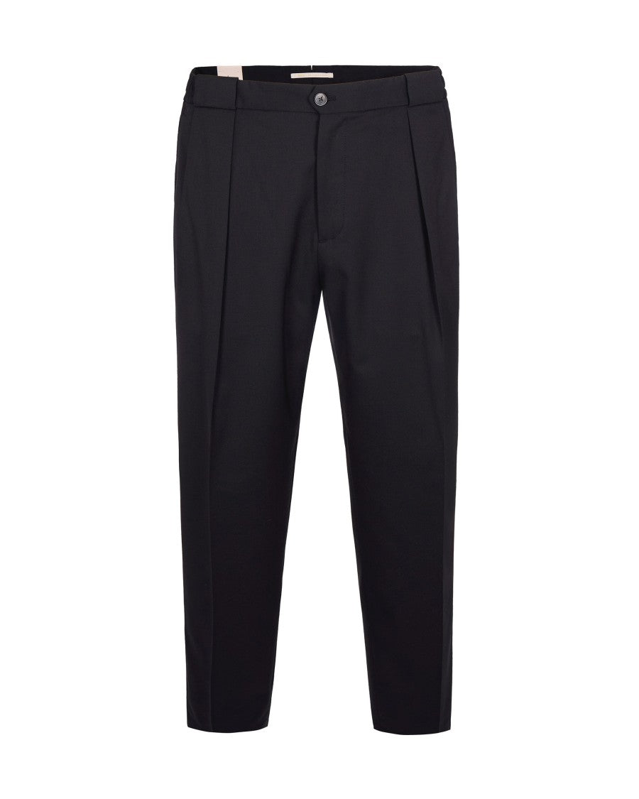 Briglia Black Tailored Wool Blend Trousers