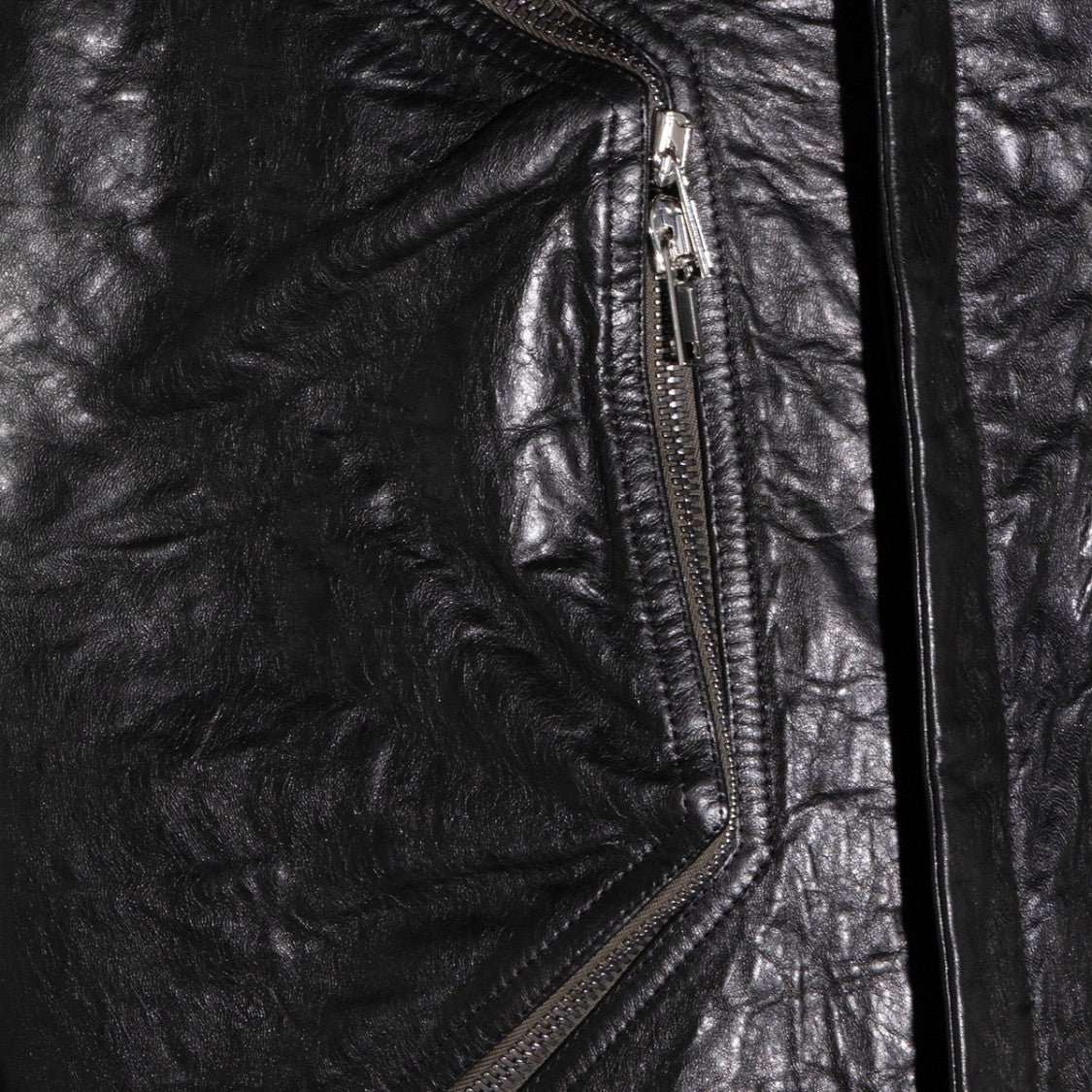 Rick Owens Heizer Black Leather Jacket