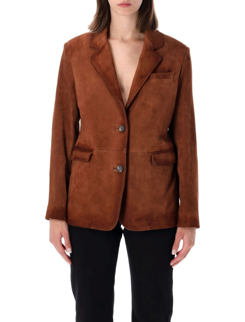 Golden Goose Brown Suede Robin Jacket