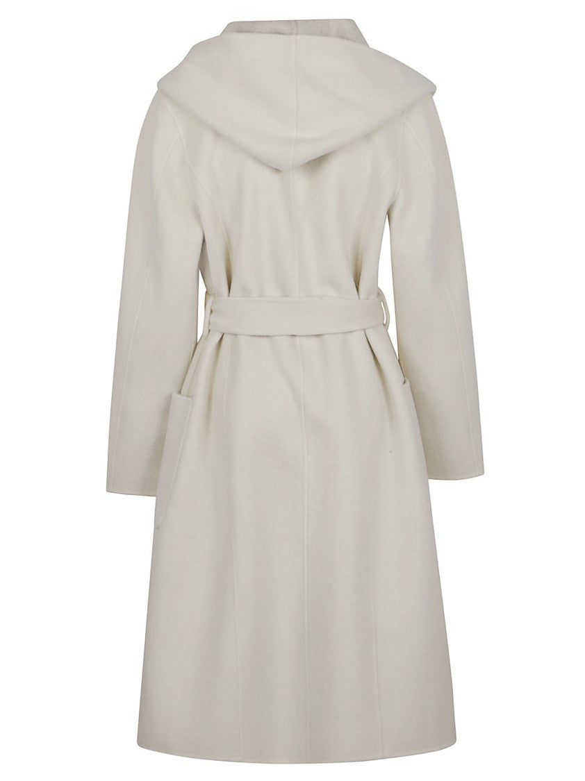 Parosh Reversible Knee-Length Wool Coat With Hood