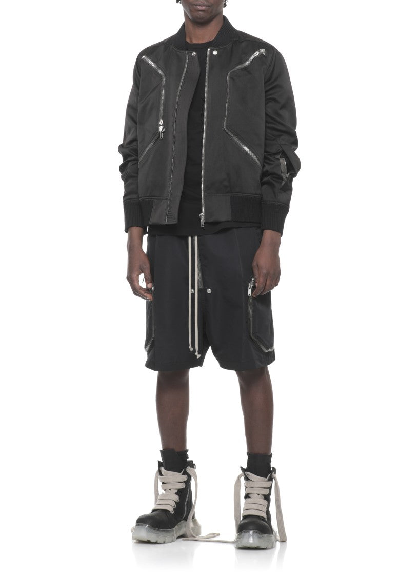 Rick Owens Black Heizer Flight Bomber Jacket