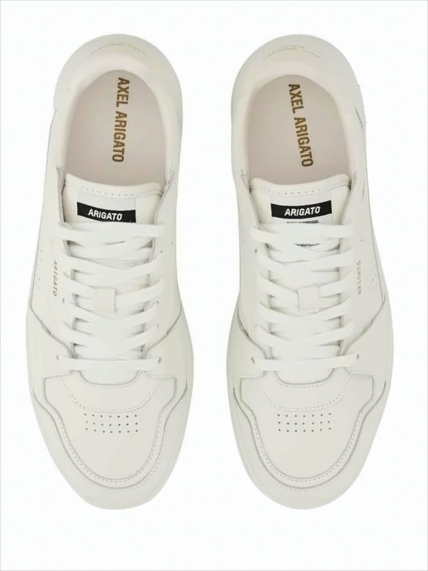 Axel Arigato Minimalist White Leather Low-Top Sneakers With Perforated Detailing