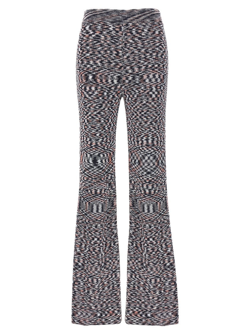Missoni Intricate Patterned Trousers With Flared Leg Design