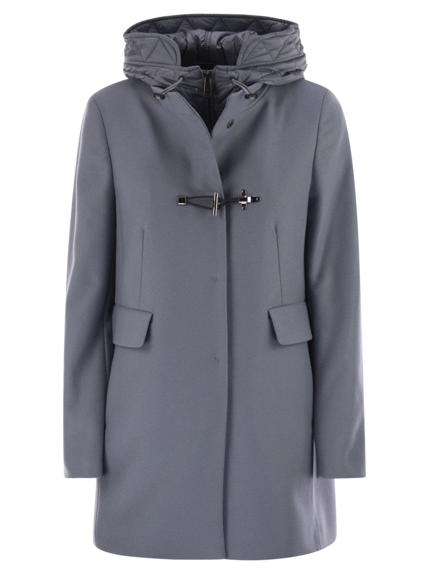 Fay Toggle Coat In Wool Cloth