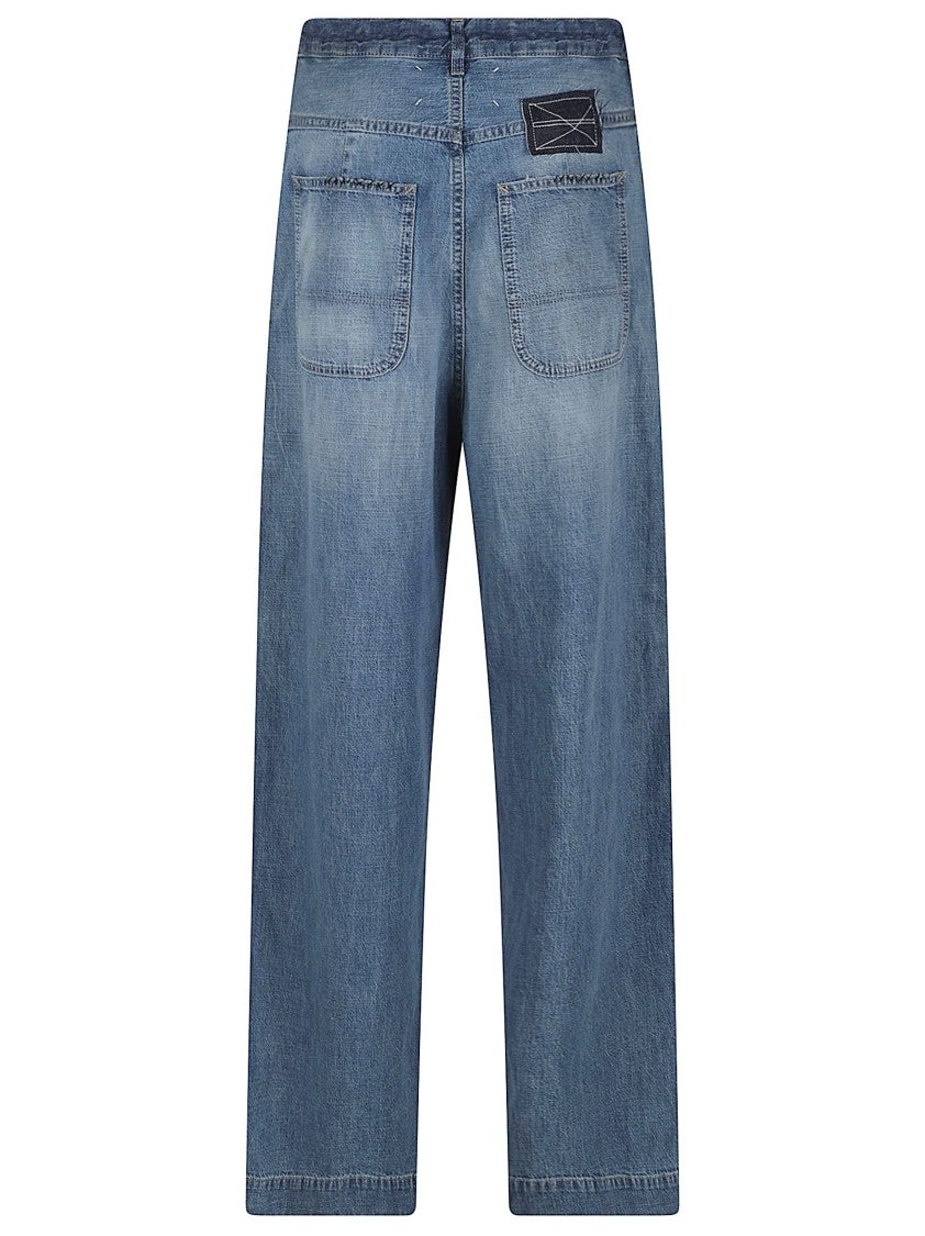 Maison Margiela Mid-Blue Straight-Leg Jeans With Classic Five-Pocket Design