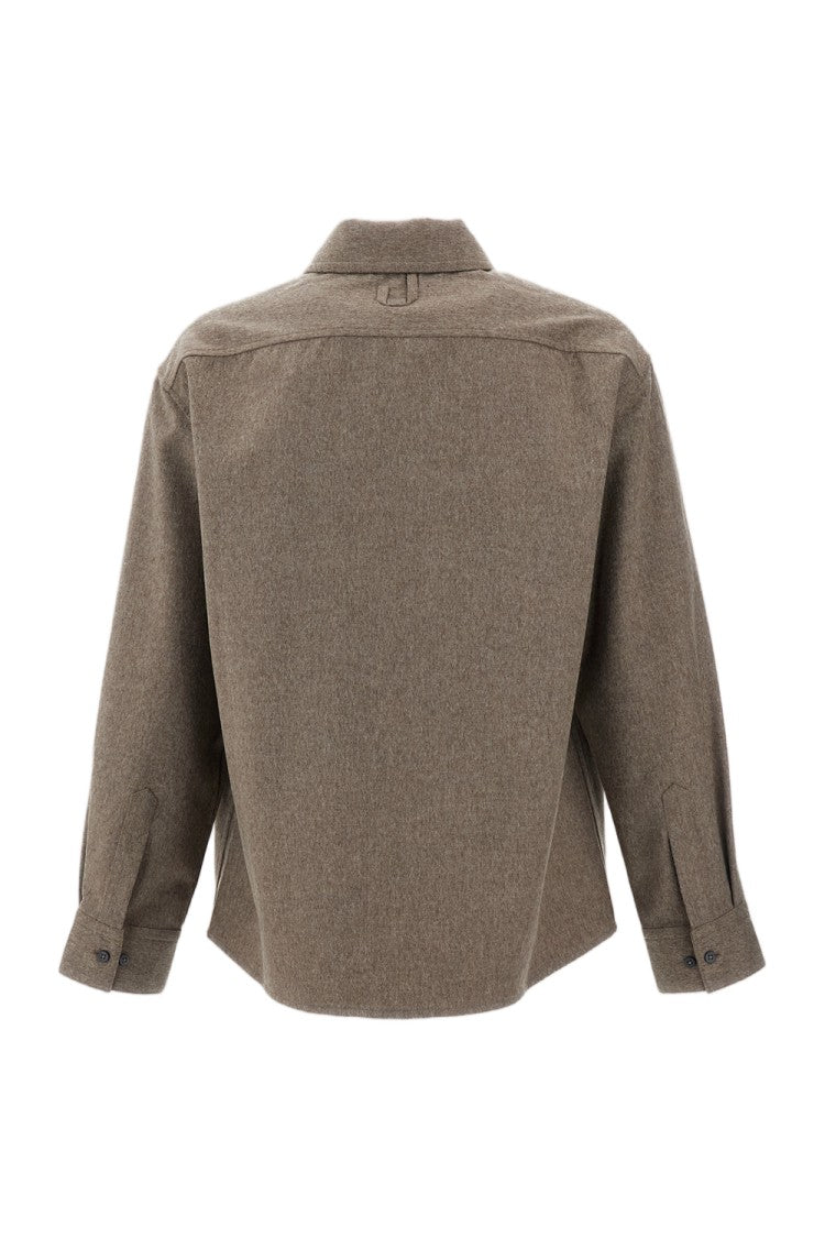 Jacquemus Beige La Chemise Flash Wool Casual Shirt