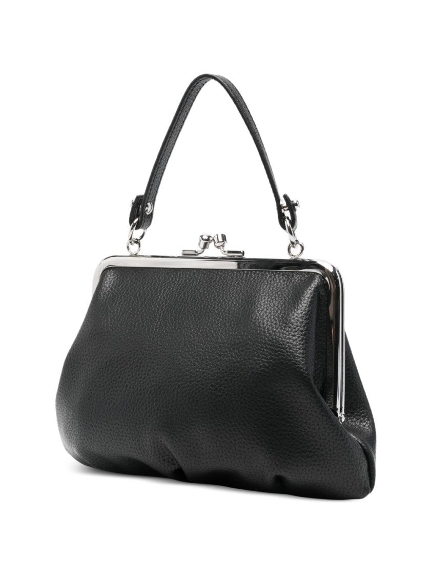 Vivienne Westwood Black Structured Pebbled Leather Chain Wallet
