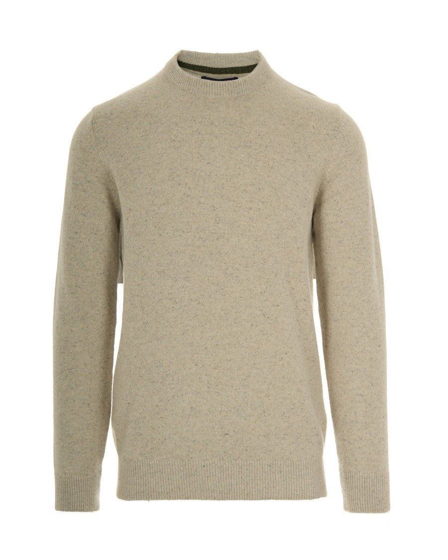 Barbour Taupe Essential Tisbury Crew Sweater