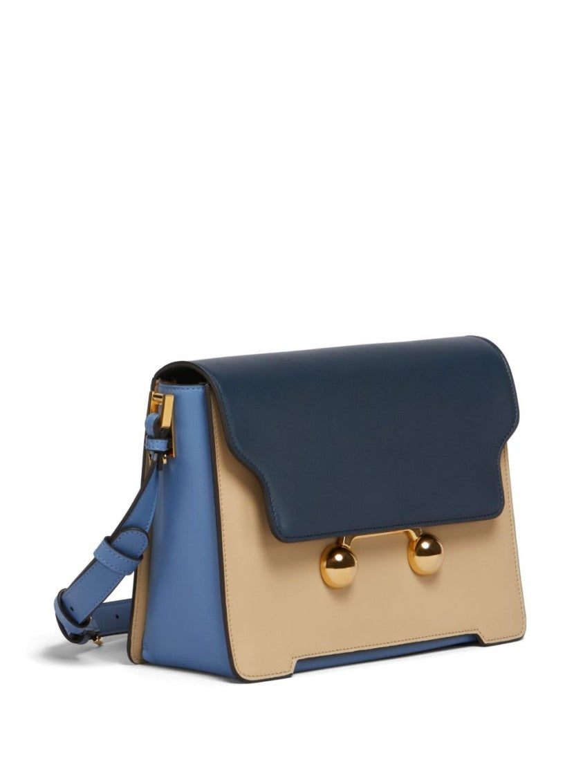 Marni Structured Blue Shoulder Bag With Adjustable Strap