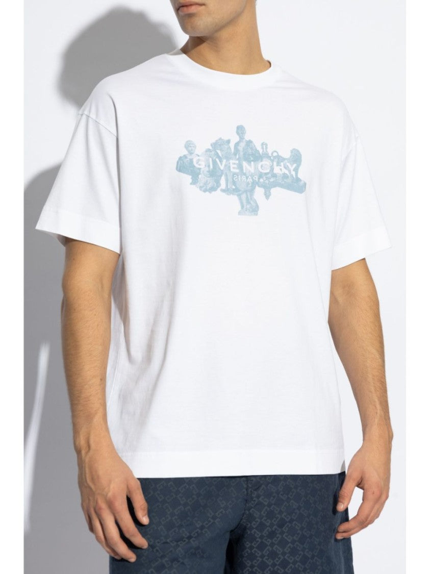 Givenchy White Lightweight Reverse Logo Jersey T-Shirt