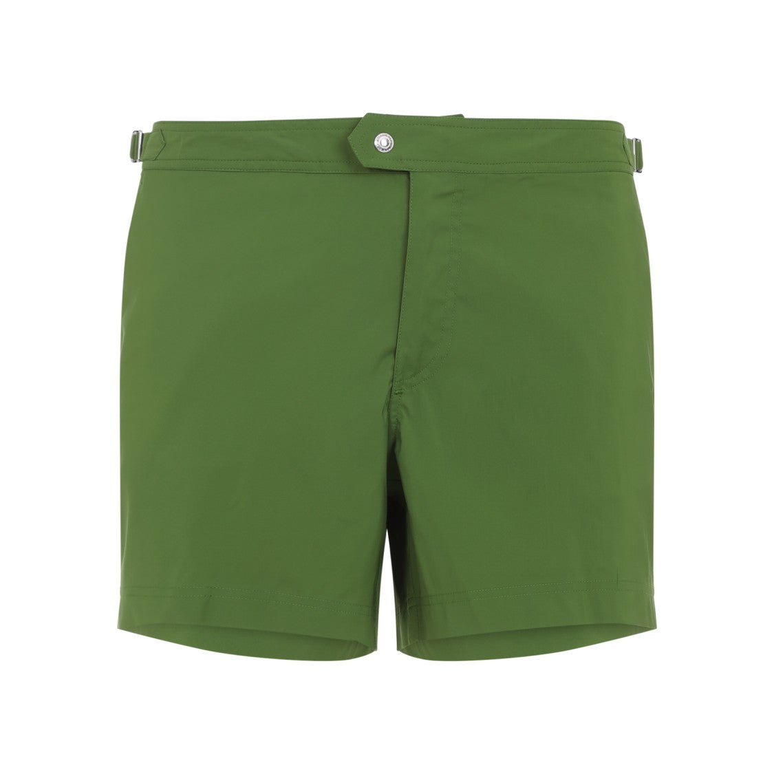 Tom Ford Tailored Green Swim Shorts With Adjustable Side Tabs