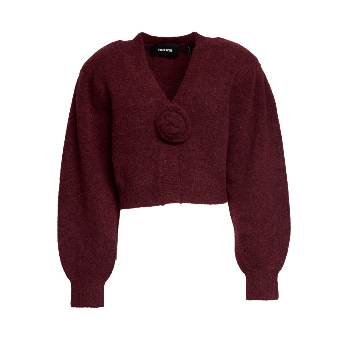 Rotate Florina Knit Cardigan With Puff Sleeves