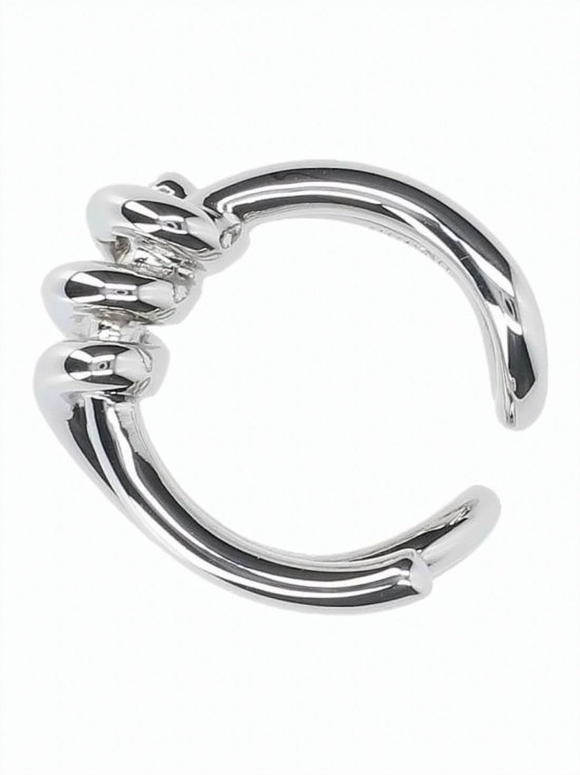 Mm6 By Maison Margiela Polished Palladium Cuff Link And Tie Holder