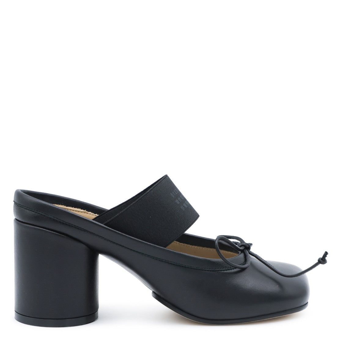 Mm6 By Maison Margiela Black Leather Numeric Anatomic Sandals