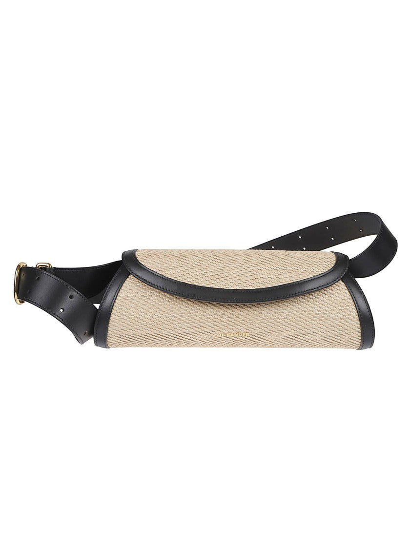 Jil Sander Textured Beige Shoulder Bag