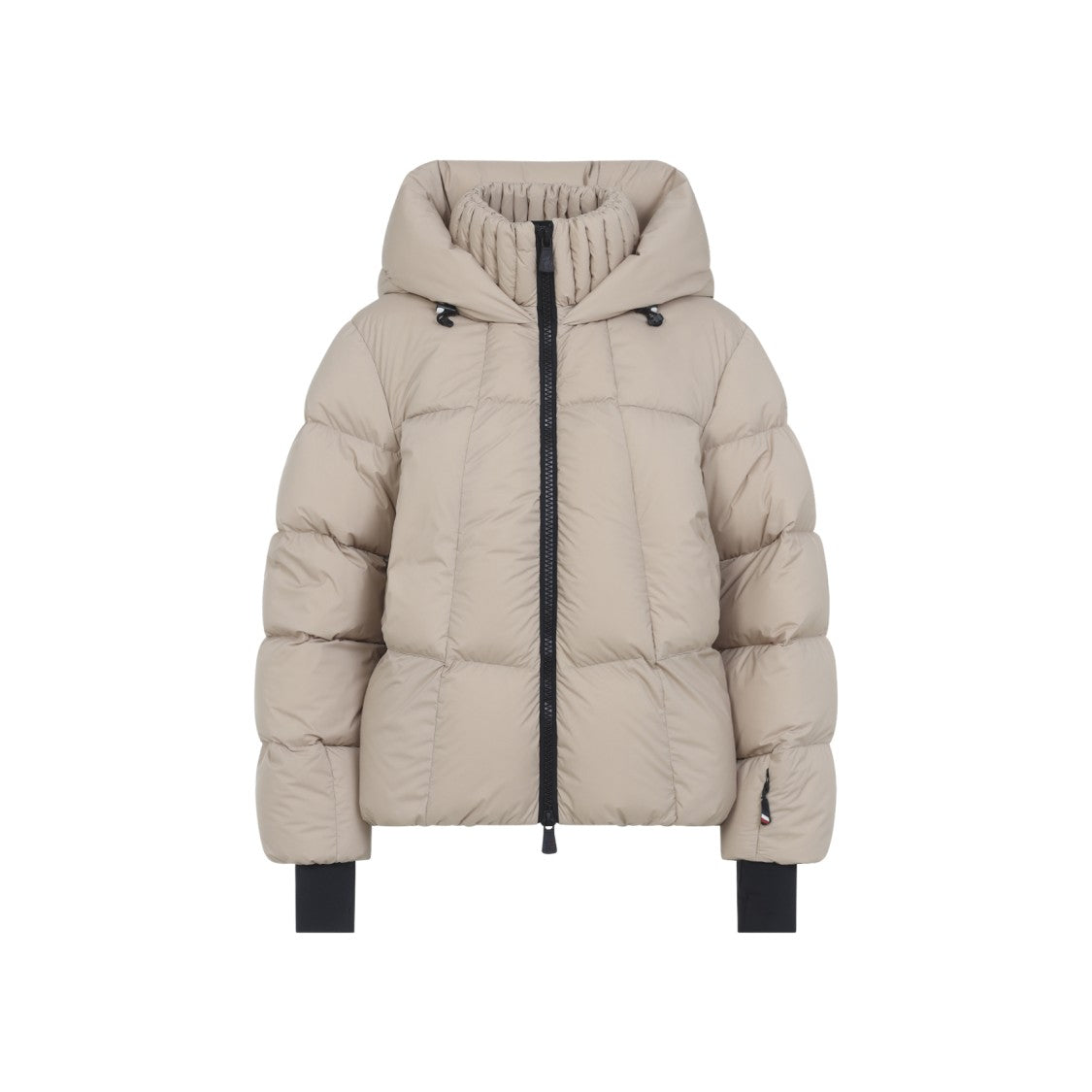 Moncler Grenoble Quilted Padded Jacket With High Collar And Attached Hood