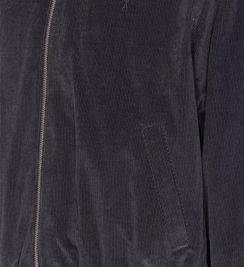 Ami Corduroy Black Jacket With Minimalist Design