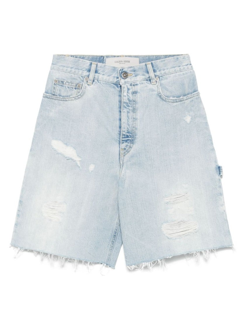 Golden Goose Light Blue Denim Shorts