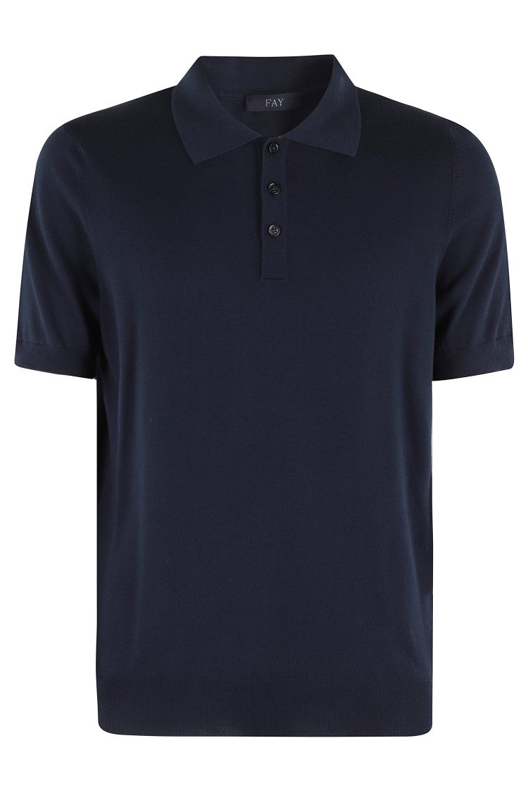 Fay Cotton Knit Polo Shirt