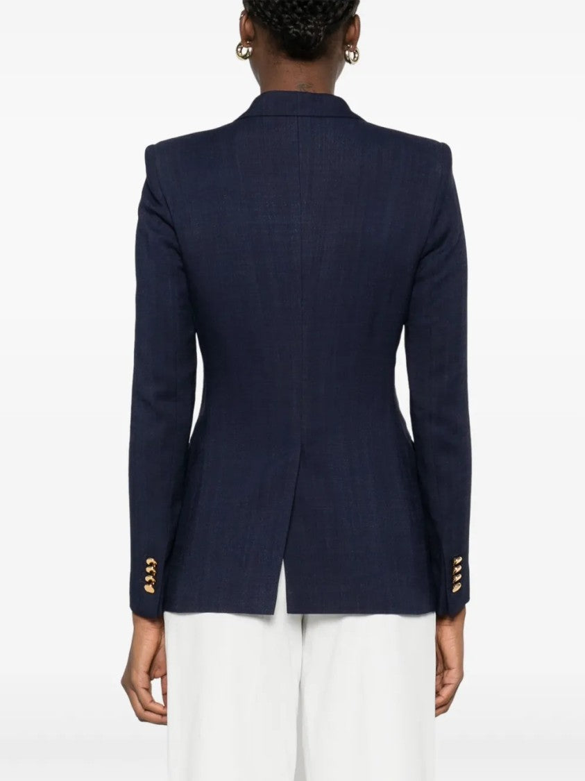 Tagliatore Tailored Double-Breasted Blazer With Sharp Lapels