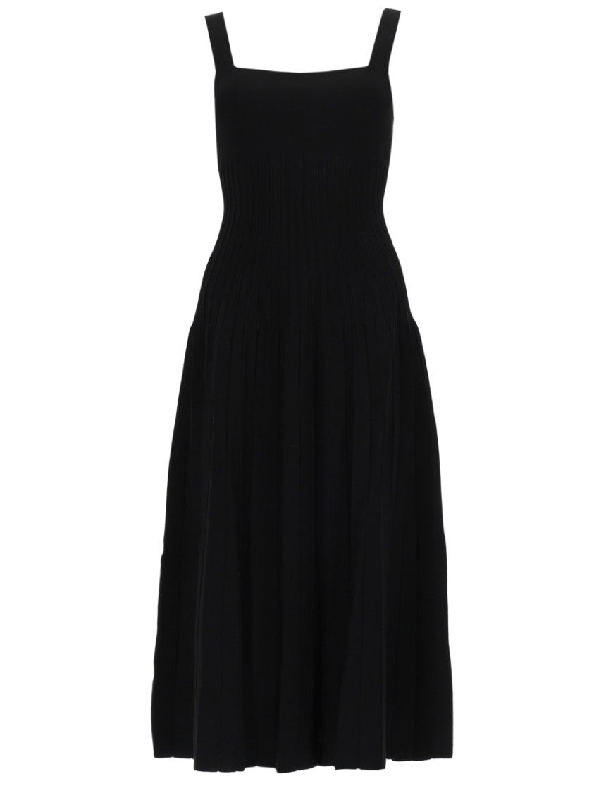 Staud Ellison Viscose-Blend Pleated Midi Dress