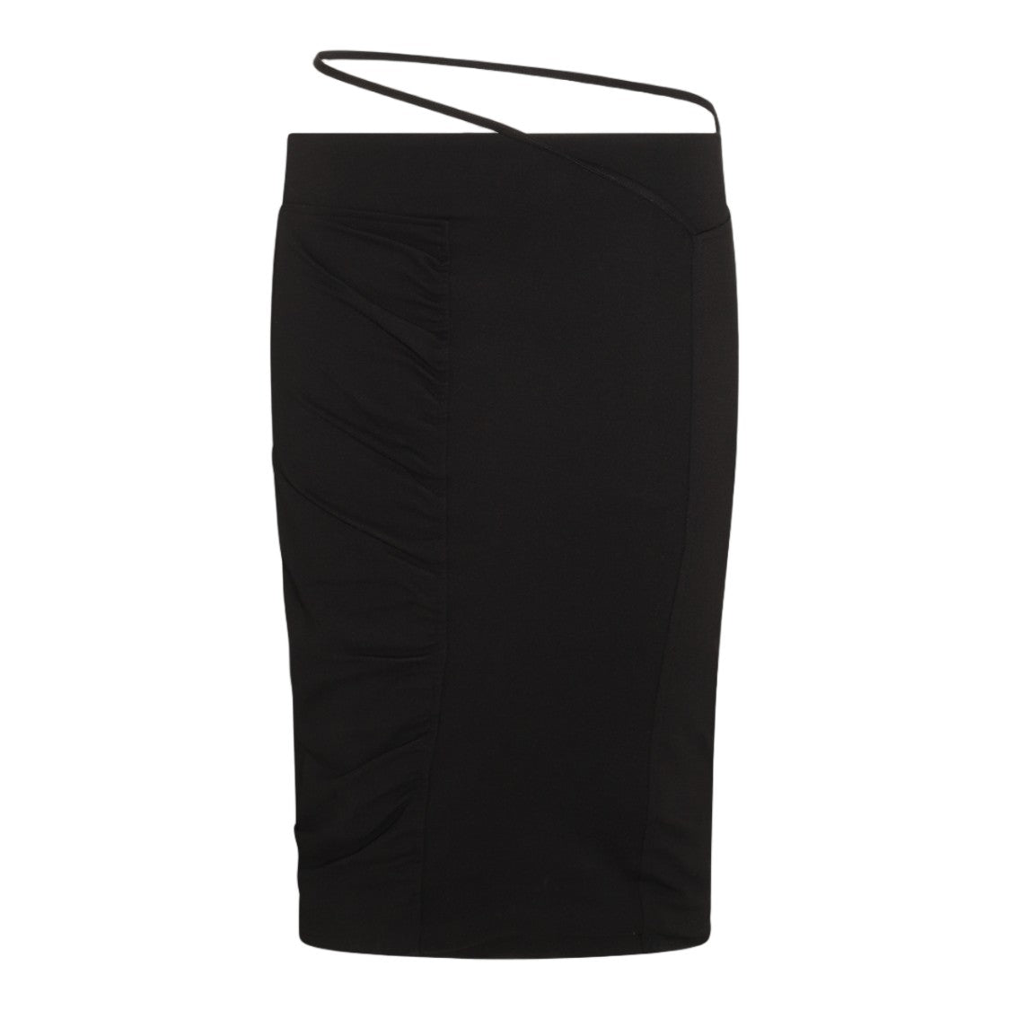 Gauge81 Dayton Ruched Pencil Skirt With High Waist And Strap Detail