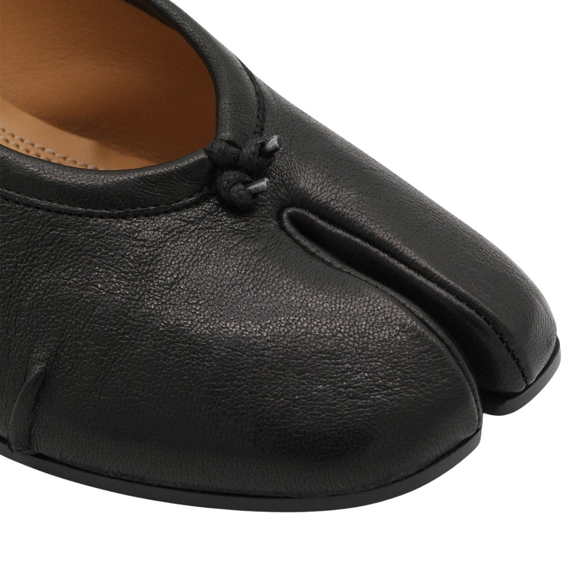 Maison Margiela Split-Toe Black Shoes With Low Block Heel