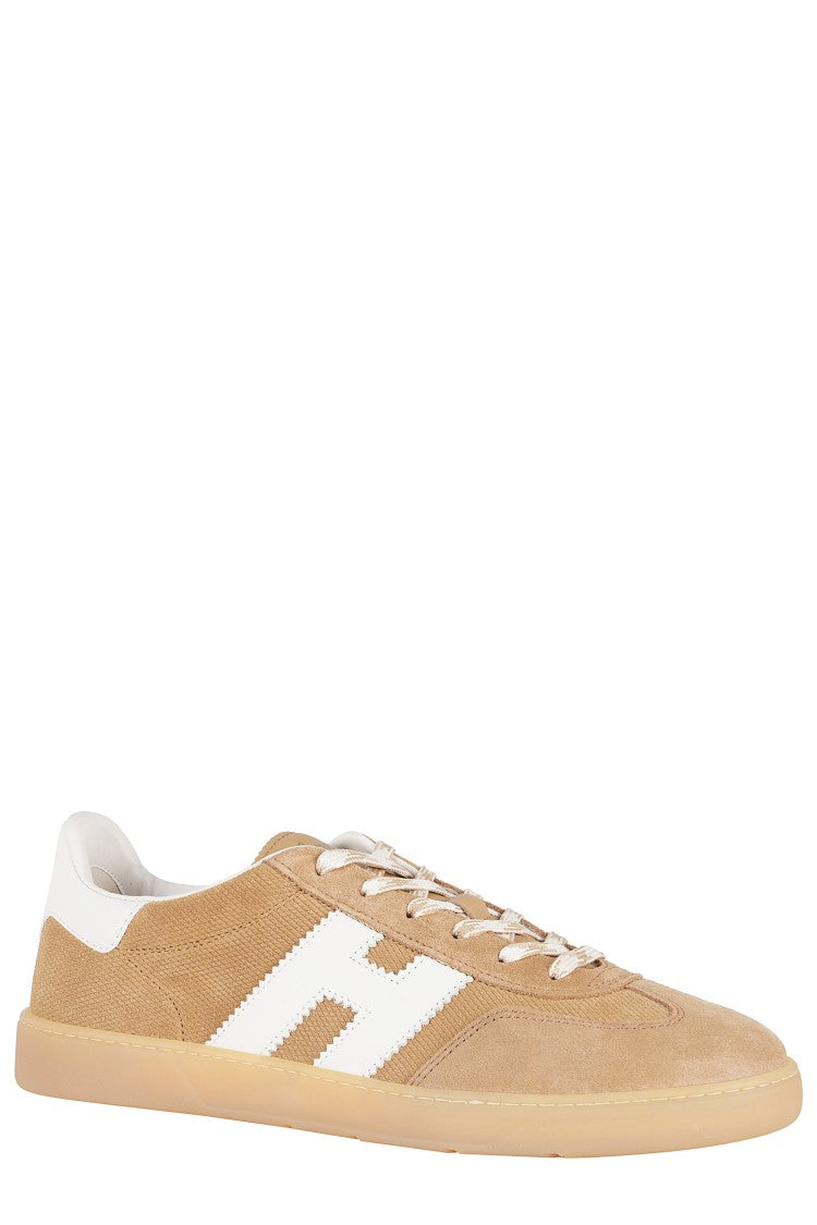 Hogan Beige Cool Laced Suede Sneakers
