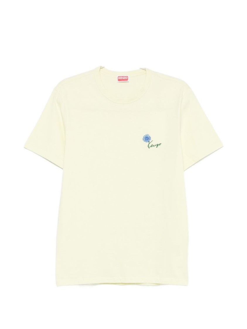 Kenzo Embroidered Logo Crew Neck T-Shirt With Minimalist Design