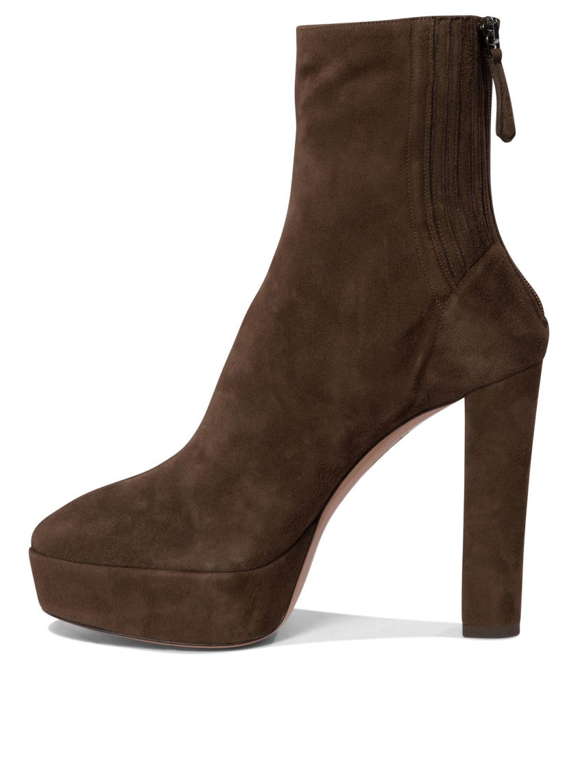 Aquazzura Plateau Ankle Boots With Heel