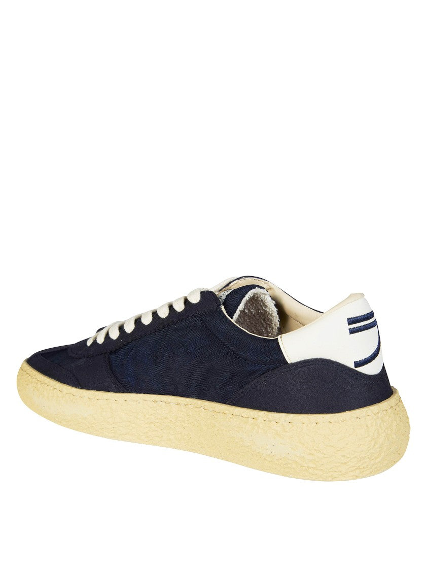 Puraai Navy Blue Vintage Side Stripes Sneakers