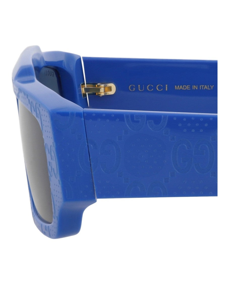 Gucci Square-Frame Recycled Acetate Sunglasses With Embossed Branding
