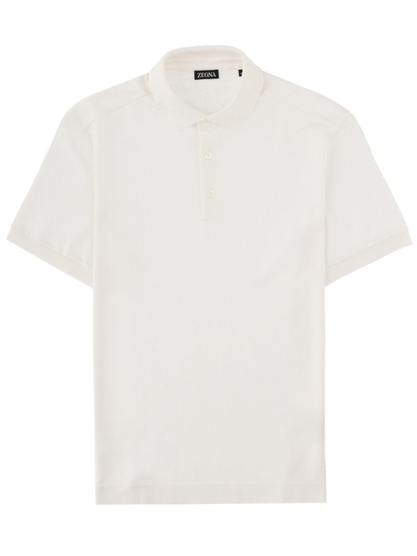 Zegna Cotton-Mulberry Silk Three-Button Polo Shirt
