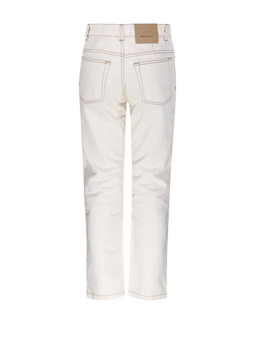 Ami High-Waisted Straight-Leg Jeans With Timeless Five-Pocket Design