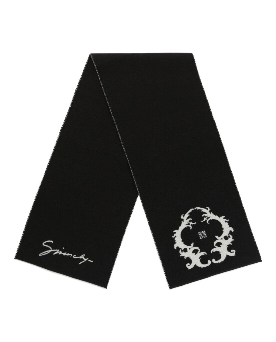 Givenchy Reversible Logo Wool Scarf
