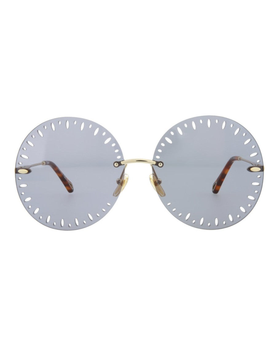 Chloé Yse Round-Frame Metal Sunglasses