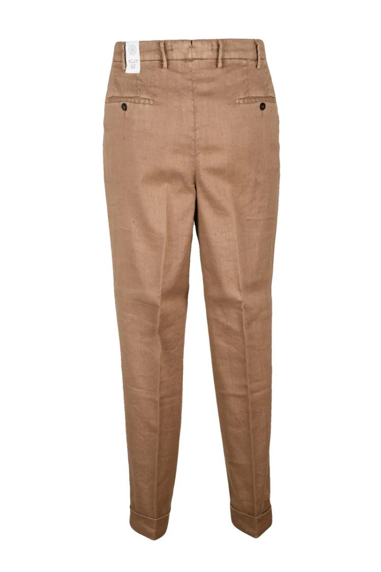L.B.M. 1911 Brown Linen Cotton Trousers