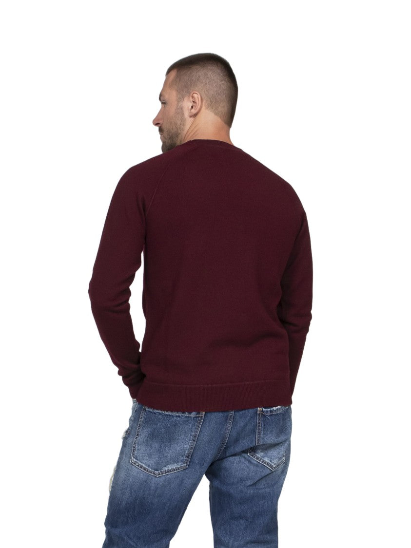 Dsquared2 Deep Burgundy Fitted Sweater