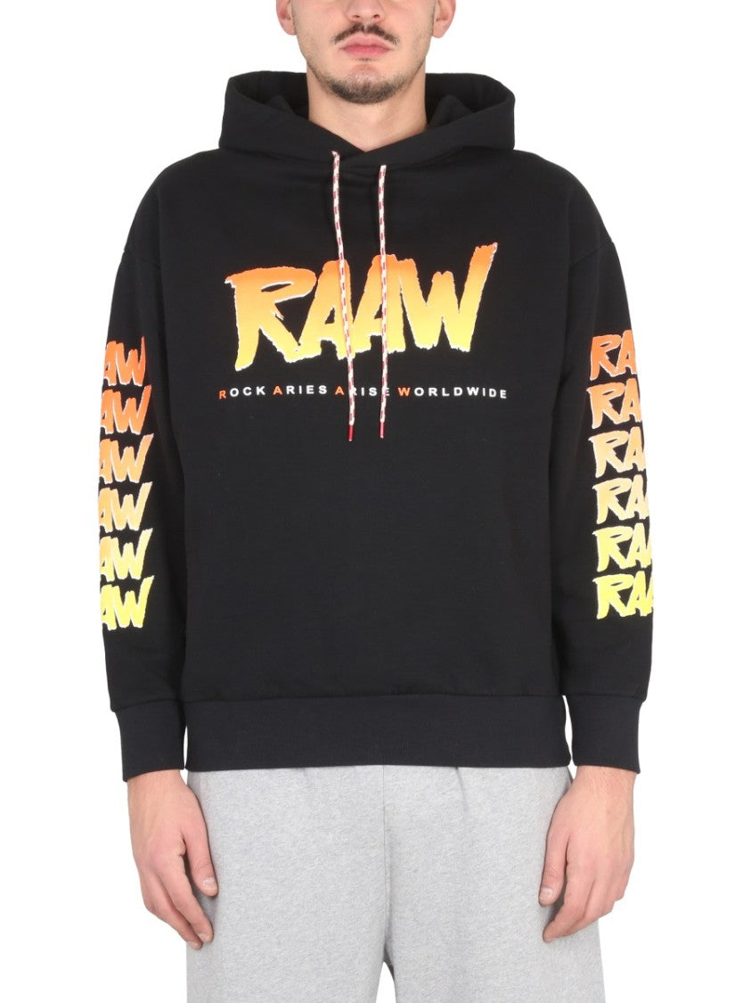 Aries Gradient Logo Print Sweatshirt