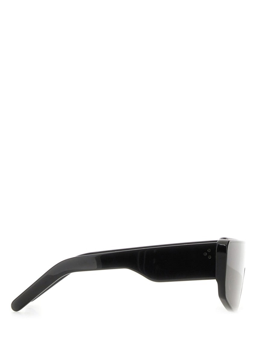 Rick Owens Angular Black Acetate Sunglasses